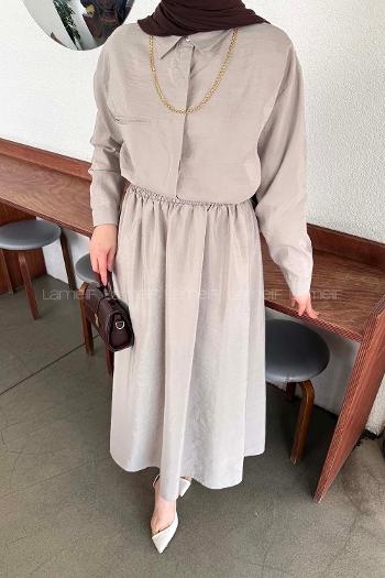 Stone Shirt Collar Long Arm With Necklace Ayrobin Regular Trousers Flare Suit