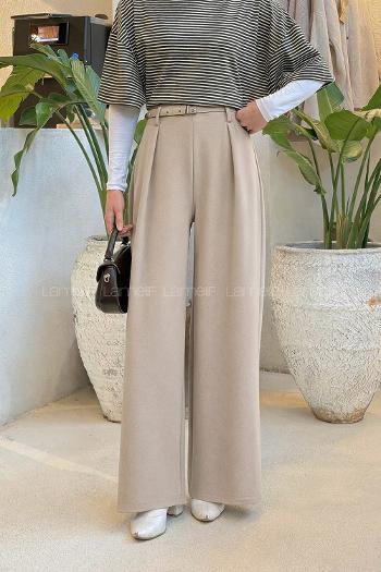Brown With Milk Viscose Fabric Material Pants