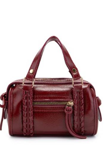 Lamelif Örgü Ve Sarkıt Detaylı Jimmy Kadın Çapraz Çanta Bordo