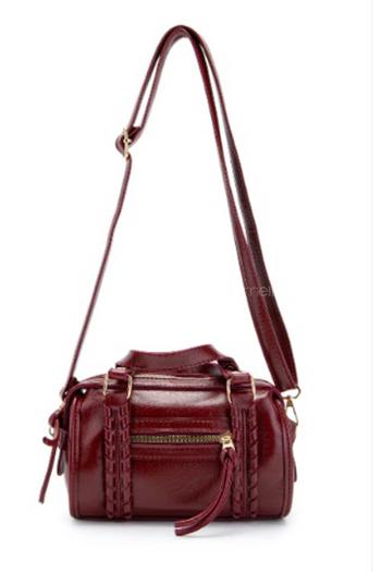 Lamelif Örgü Ve Sarkıt Detaylı Jimmy Kadın Çapraz Çanta Bordo