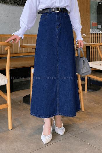 Lamelif Kot Etek Koyu Mavi