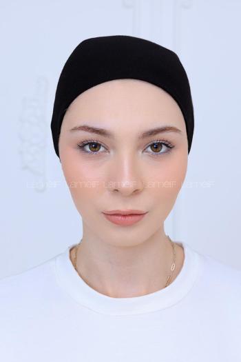 Lamelif Likralı Silikonlu Bone Siyah