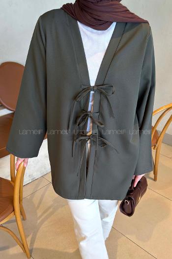 Dark Green V Neck Cotton Tunic
