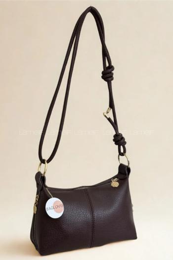 Lamelif Düğüm Detaylı Günlük Şık Kadın Çanta Acı Kahve