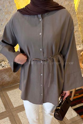 Soft Brown Shirt Collar Long Arm Cupra Shirt