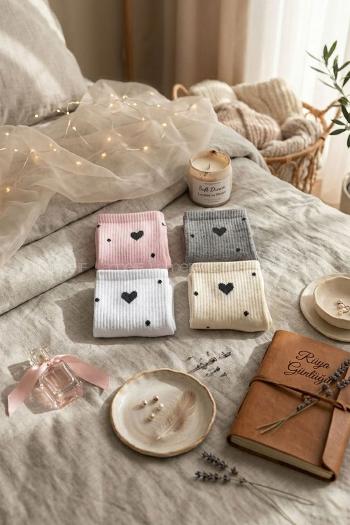 Lamelif 4lü Kalpli Puanlı Kolej Çorap