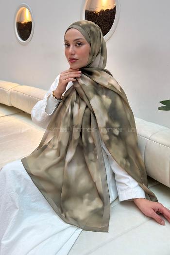 Lamelif Batik Desen Soft Şal Mint Yeşili