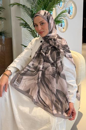 Lamelif Brush Desen Soft Şal Toprak