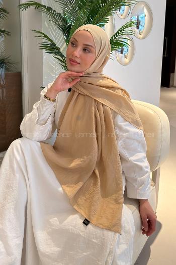 Lamelif Comfort Pamuk Şal Koyu Bej