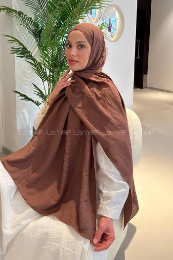 Lamelif Comfort Pamuk Şal Tozlu Kahve