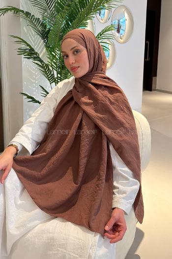 Lamelif Comfort Pamuk Şal Tozlu Kahve