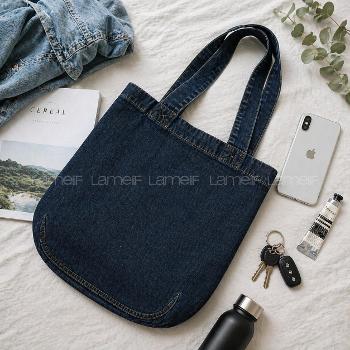 Lamelif Kadın Kot Günlük Spor El Ve Omuz Çantası Koyu Renk