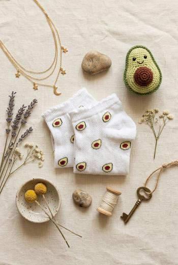 Lamelif Yıkamalı Penye Avokado Çorap