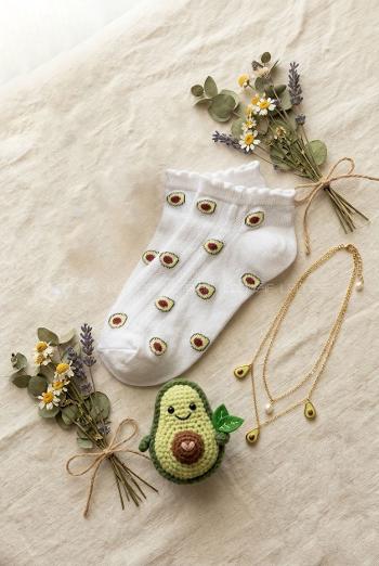 Lamelif Yıkamalı Penye Avokado Çorap