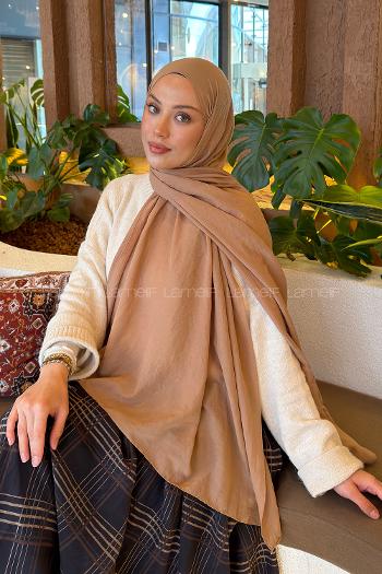 Caramel Cotton Straight Shawl