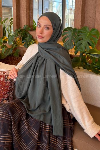 Lamelif Organik Premium Şal Haki