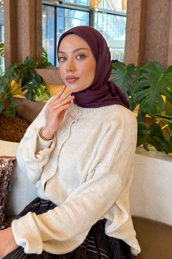 Lamelif Bambu Eşarp Mürdüm