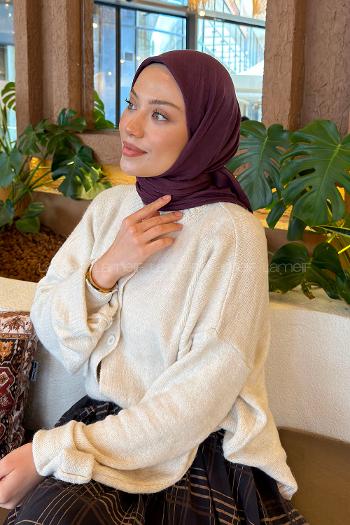 Lamelif Bambu Eşarp Mürdüm