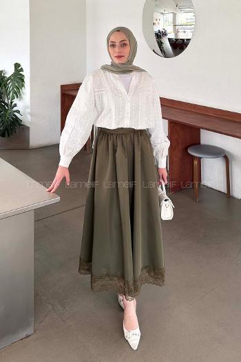 Lamelif Fistolu Gömlek Ekru