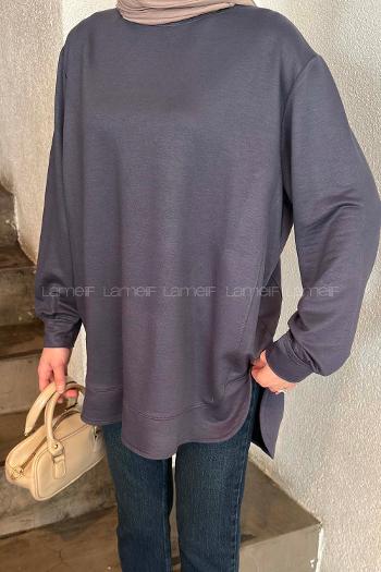 Lamelif Kristal Dikişli Sweat Antrasit