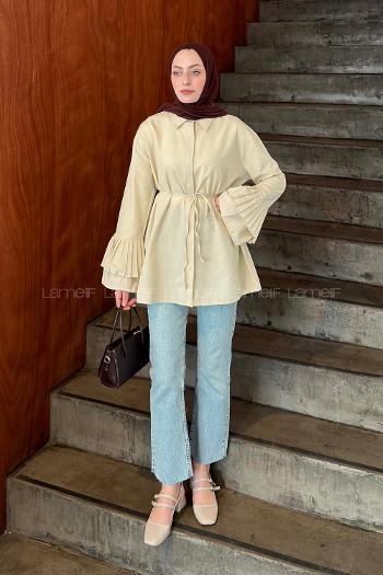 Stone Shirt Collar Long Arm Cotton Shirt