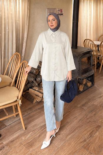 Stone Shirt Collar Long Arm Cupra Shirt