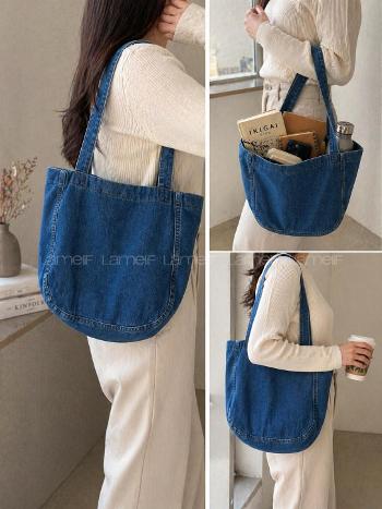 Lamelif Kadın Dükortta Denim Günlük Spor Plaj Okul Çanta [KOT Totebag]