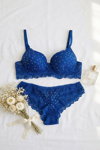 Sax Cotton Fabric Underwire Unsupport 