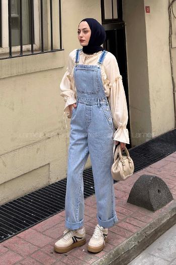 Lamelif Bahçıvan Model Tulum Mavi