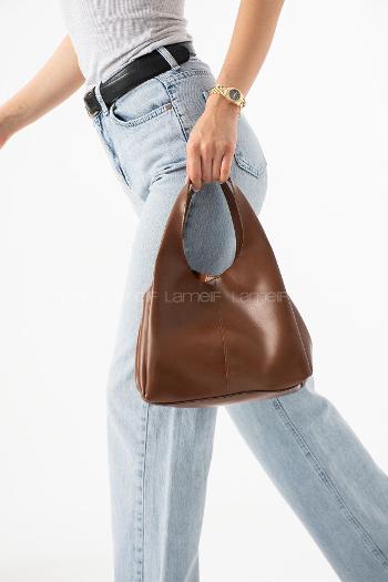 Lamelif June Model Kadın El Ve Omuz Çantası Taba