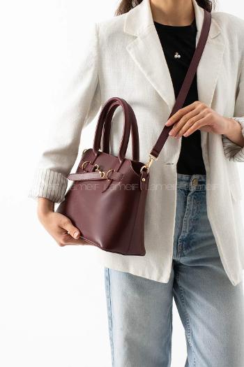 Lamelif Varok Model Bordo Kadın El Ve Omuz Çantası