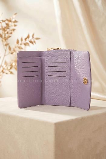 Lilac Buckle Skin Hand Bag Bag