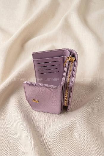 Lilac Buckle Skin Hand Bag Bag