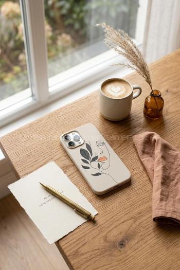 Lamelif  ıPhone 15 Yüz Baskılı Telefon Kılıfı