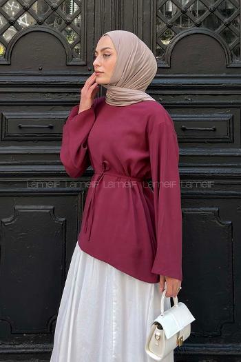 Claret Red Crew Neck Long Arm Ayrobin Shirt