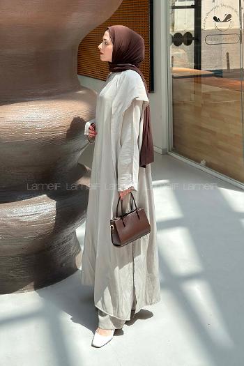 Stone Neckband Long Arm Cotton Regular Trousers Comfortable Suit