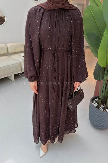 Bitter Brown Turtle Neck Cotton Dresess