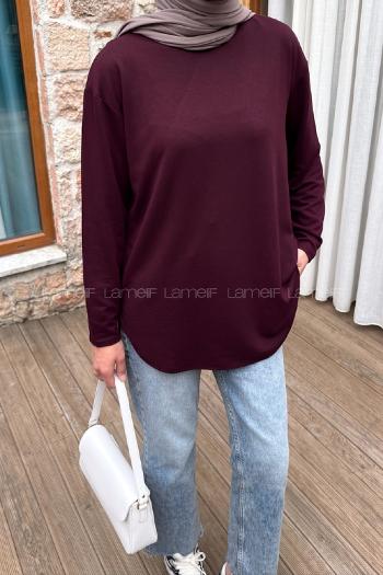 Lamelif Basic Sweat Mürdüm