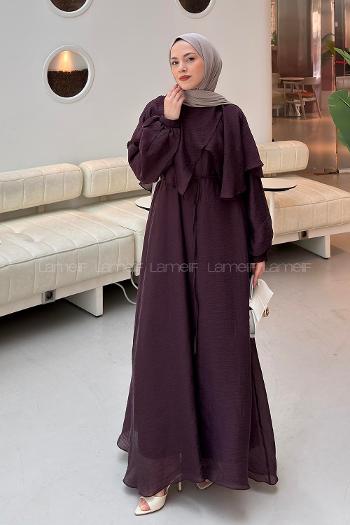 Plum Crew Neck Cotton Dresess