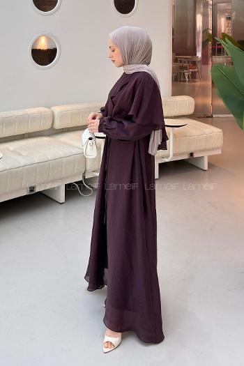 Plum Crew Neck Cotton Dresess