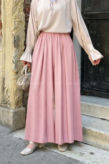 Lamelif Salaş Kesim Pantolon Pembe