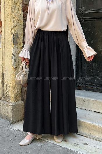 Lamelif Salaş Kesim Pantolon Siyah