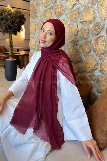 Lamelif  Konfor  Şal Koyu Bordo