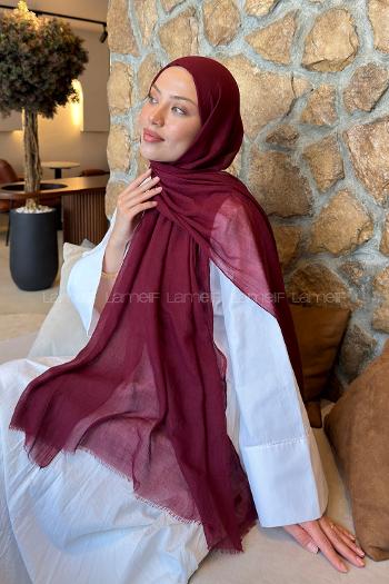 Lamelif  Konfor  Şal Koyu Bordo