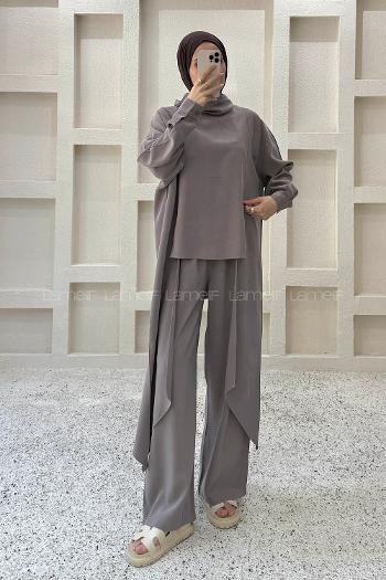 Mink Choker Neck Long Arm Viscose Fabric Regular Trousers Comfortable Suit