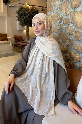 Lamelif  Müslin Krinkıl Şal Bej