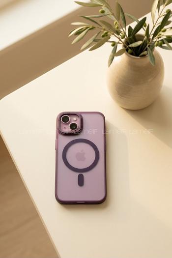 Lamelif iPhone 15 Metal Focus Megsafe Kılıf