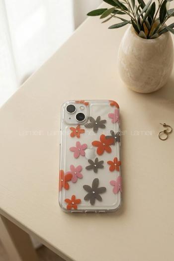 Lamelif iPhone 11 Çiçekli Taşlı Telefon Kılıfı