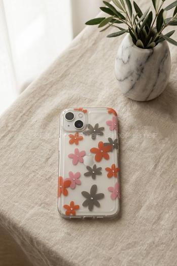 Lamelif iPhone 11 Çiçekli Taşlı Telefon Kılıfı