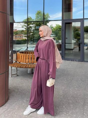 Lamelif Pile Detaylı Oysho Salaş Takım Gül Rengi